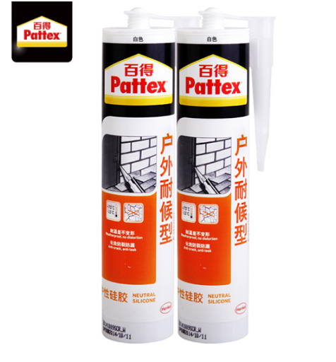 汉高百得PATTEX百得中性硅胶户外耐候型 SCR-W 白色 300ML 24支/箱 24瓶/箱